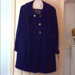 Massimo Beautiful Purplish Blue Peacoat L